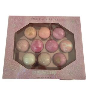Smoke & Mirrors Revitalizing 10 PC Bath Bomb Set Whipped Vanilla Pink Sugar New